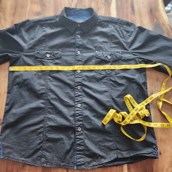 Oxygen XGN Men long sleeves black shirt,plus size XXL - Picture 13 of 16